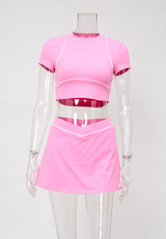 Crop skort set