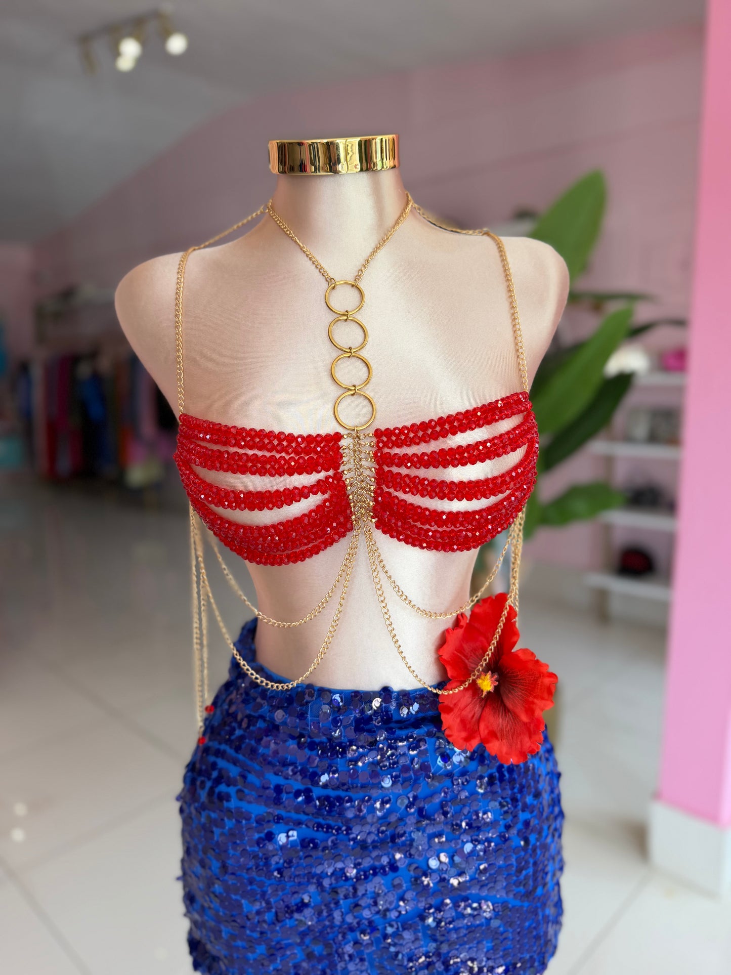 Arabe red top (busto pequeño)