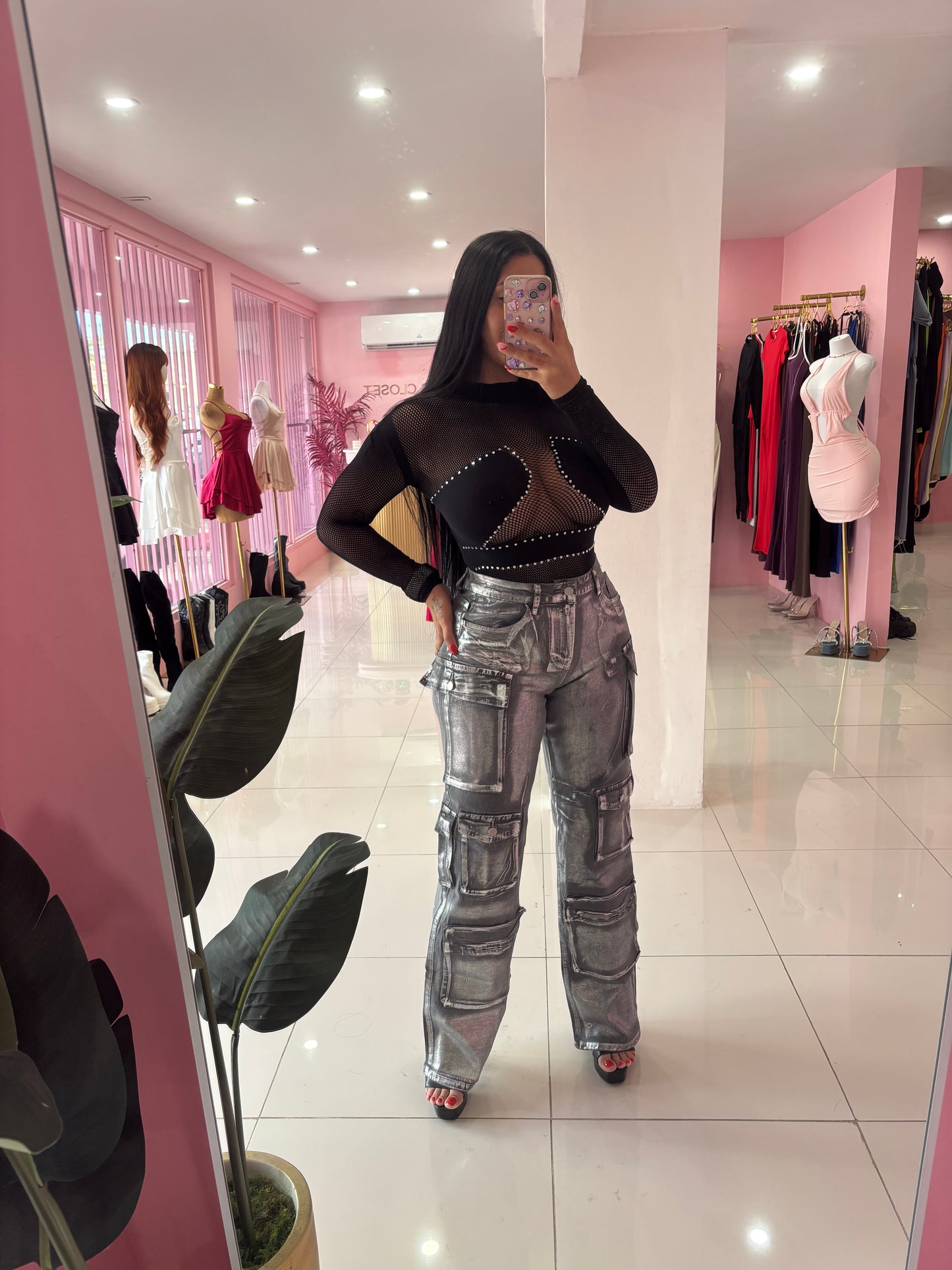Bodysuit OS rhinestone