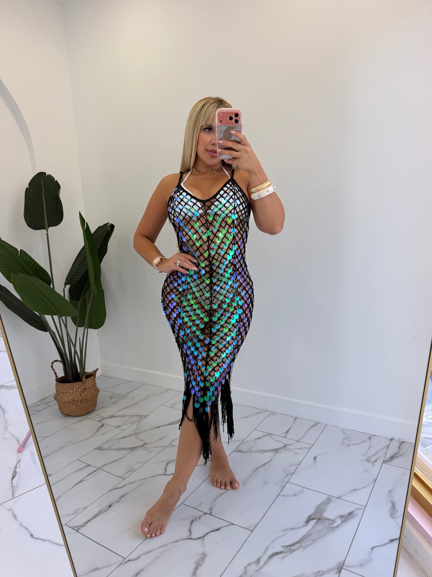 Mermaid crochet lentejuelas