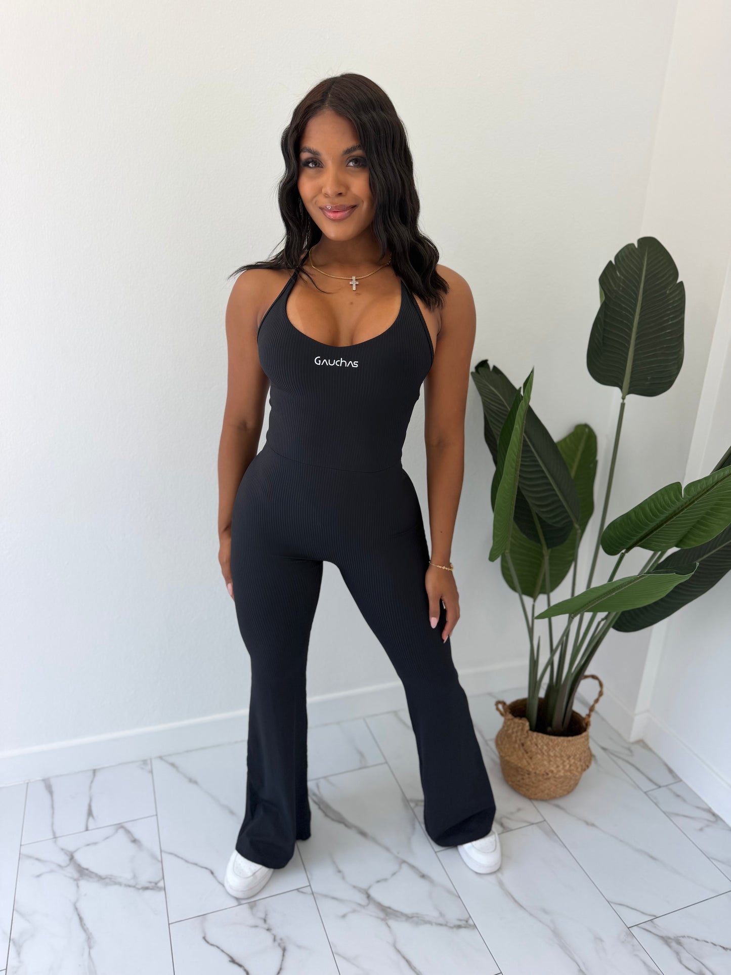 Textura palazzo jumpsuit