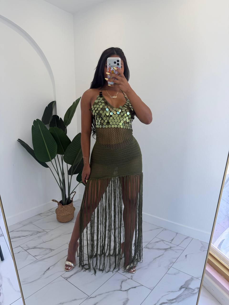 Crochet maxi dress