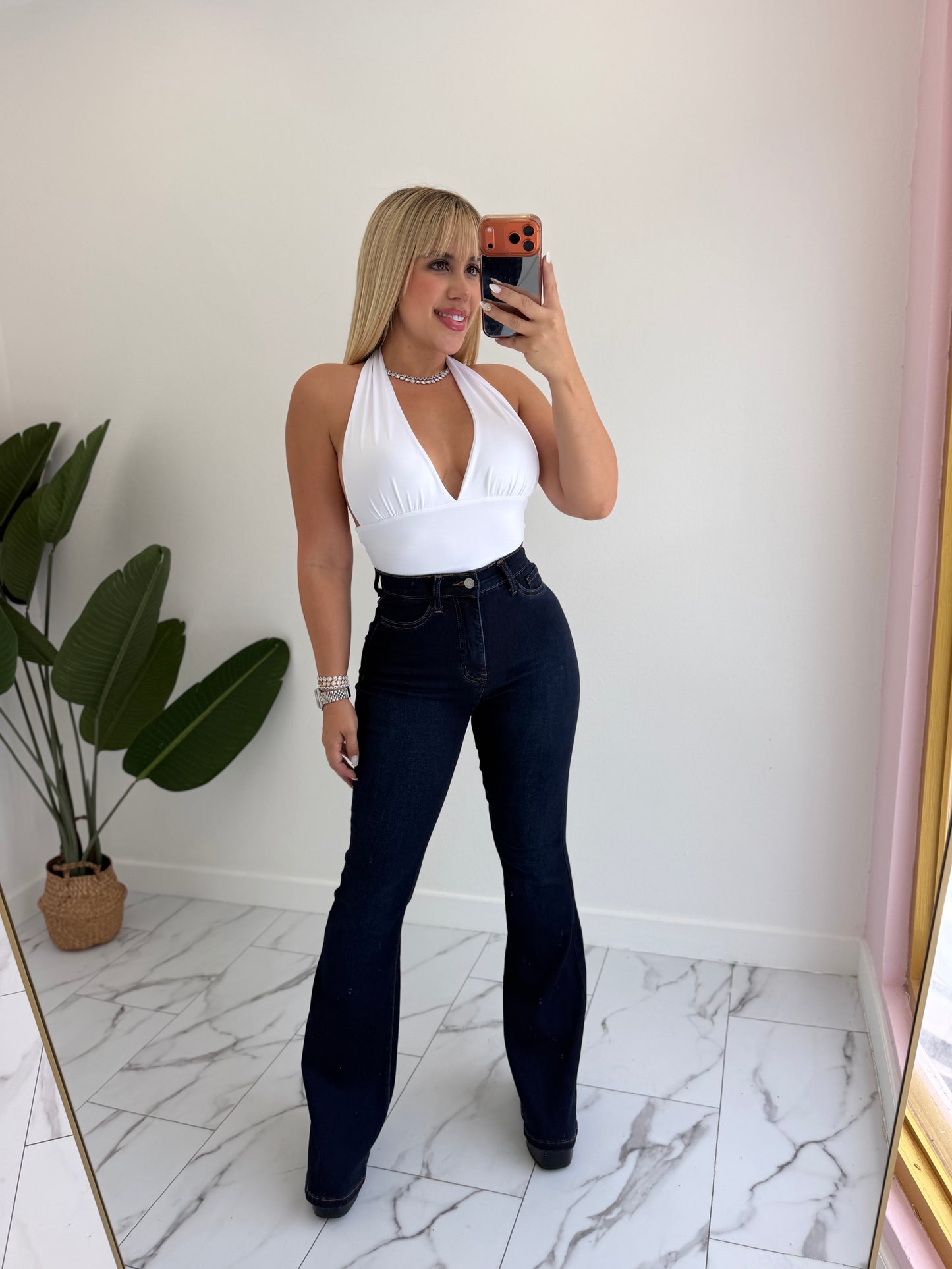 Halter V Crop Top