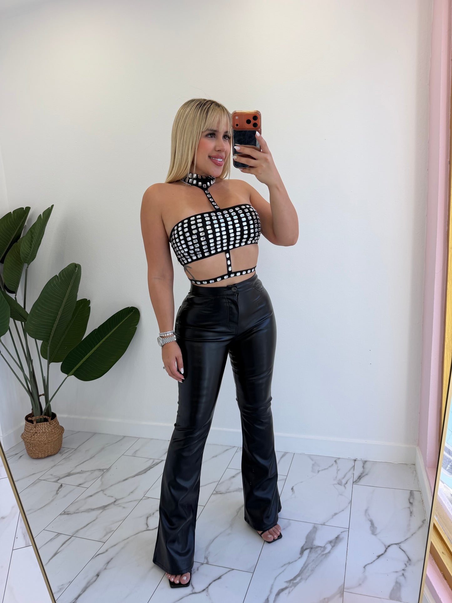Leather Vibrant Palazzo