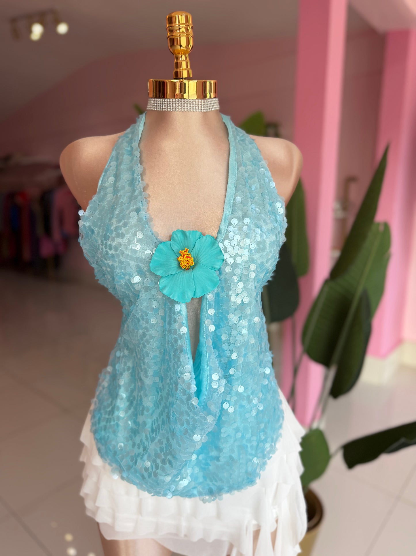 Sequins Colors halter top