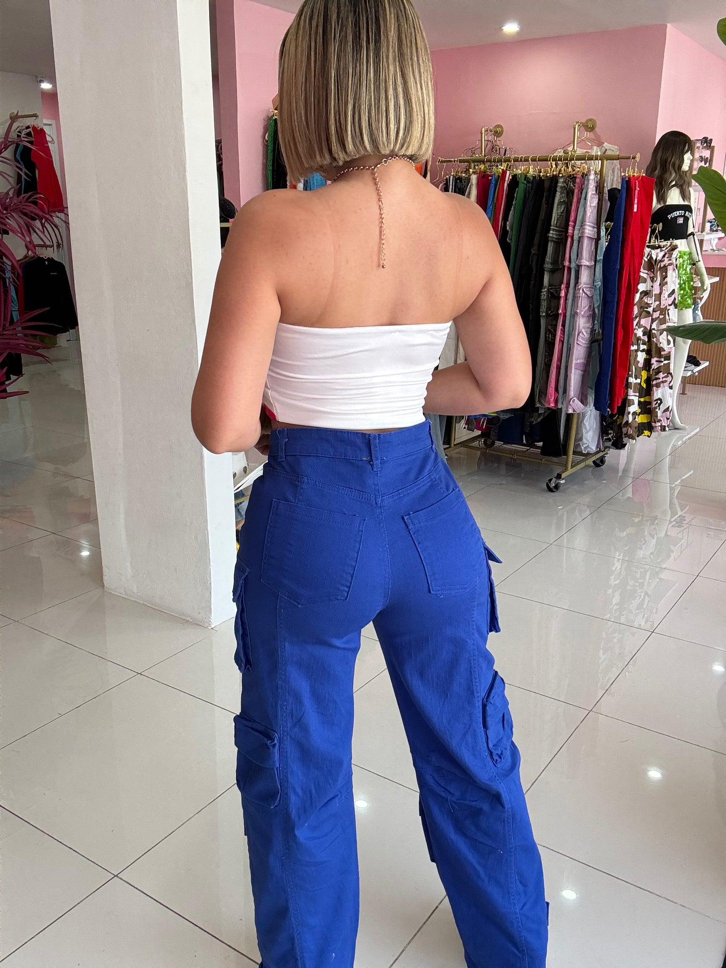 Hibiscus Strapless top