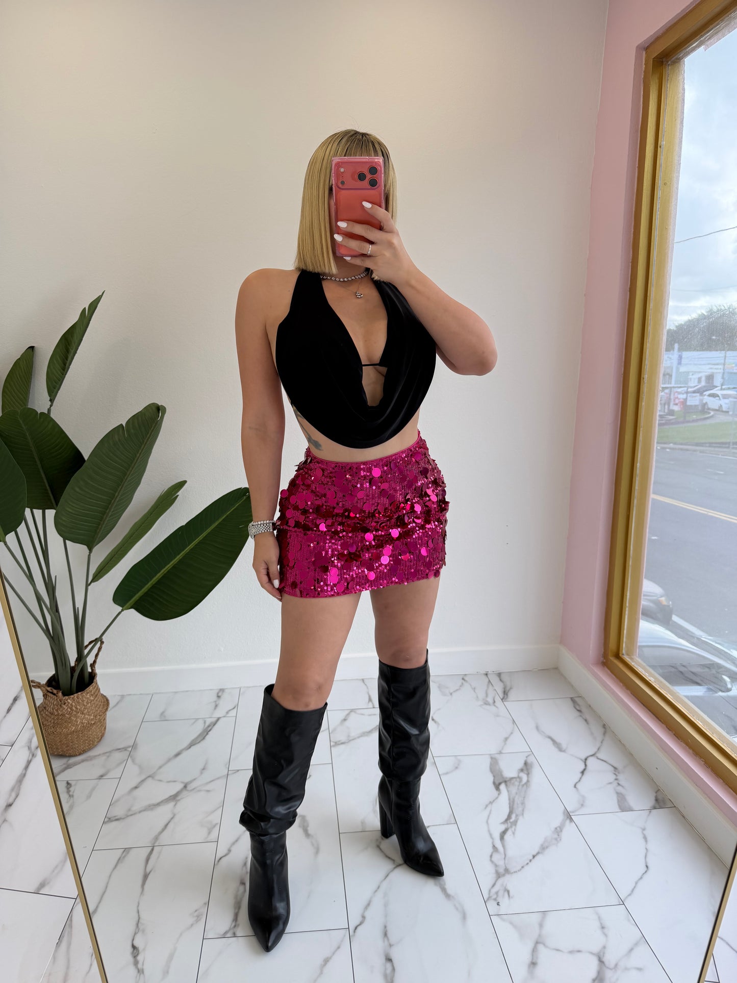 Viral Sequins Skirt