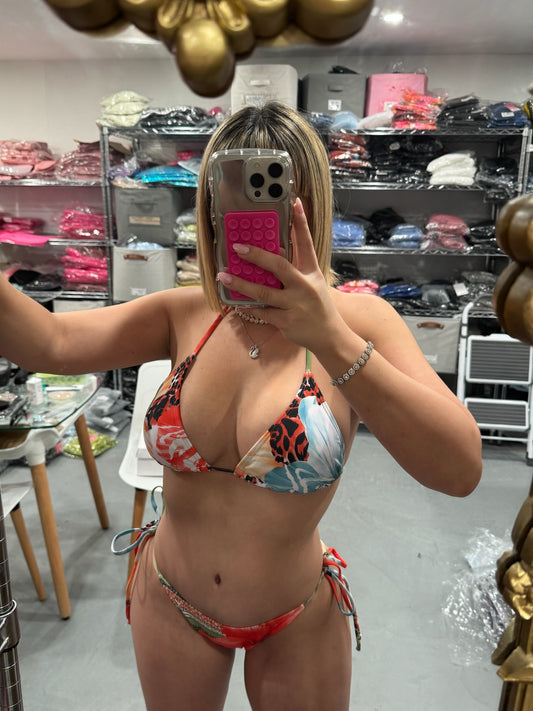 Flower bikini animal Print set