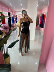 Black mesh Bodysuit L