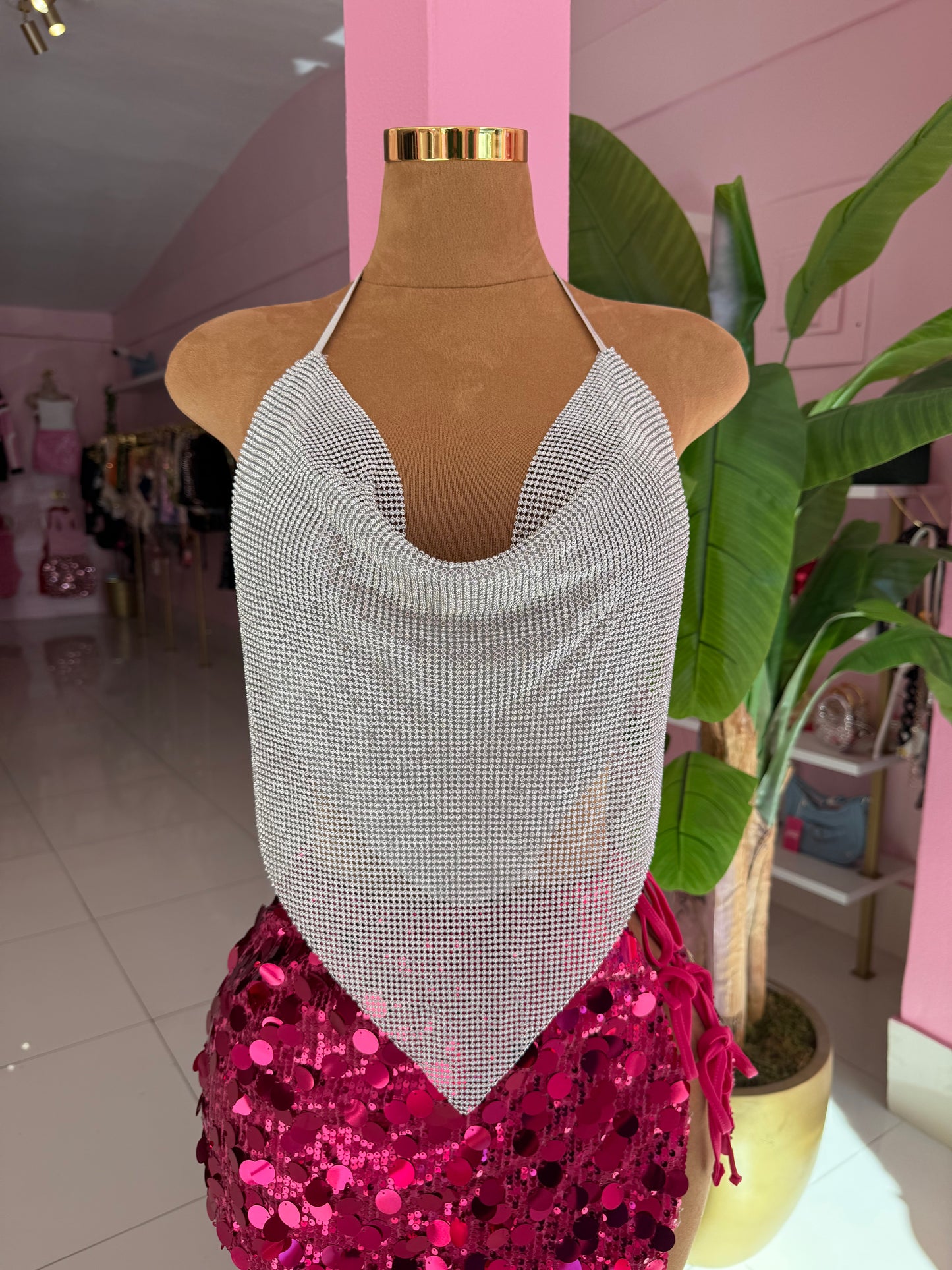Arabe Halter Diamante