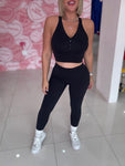Skinny V legging Negro
