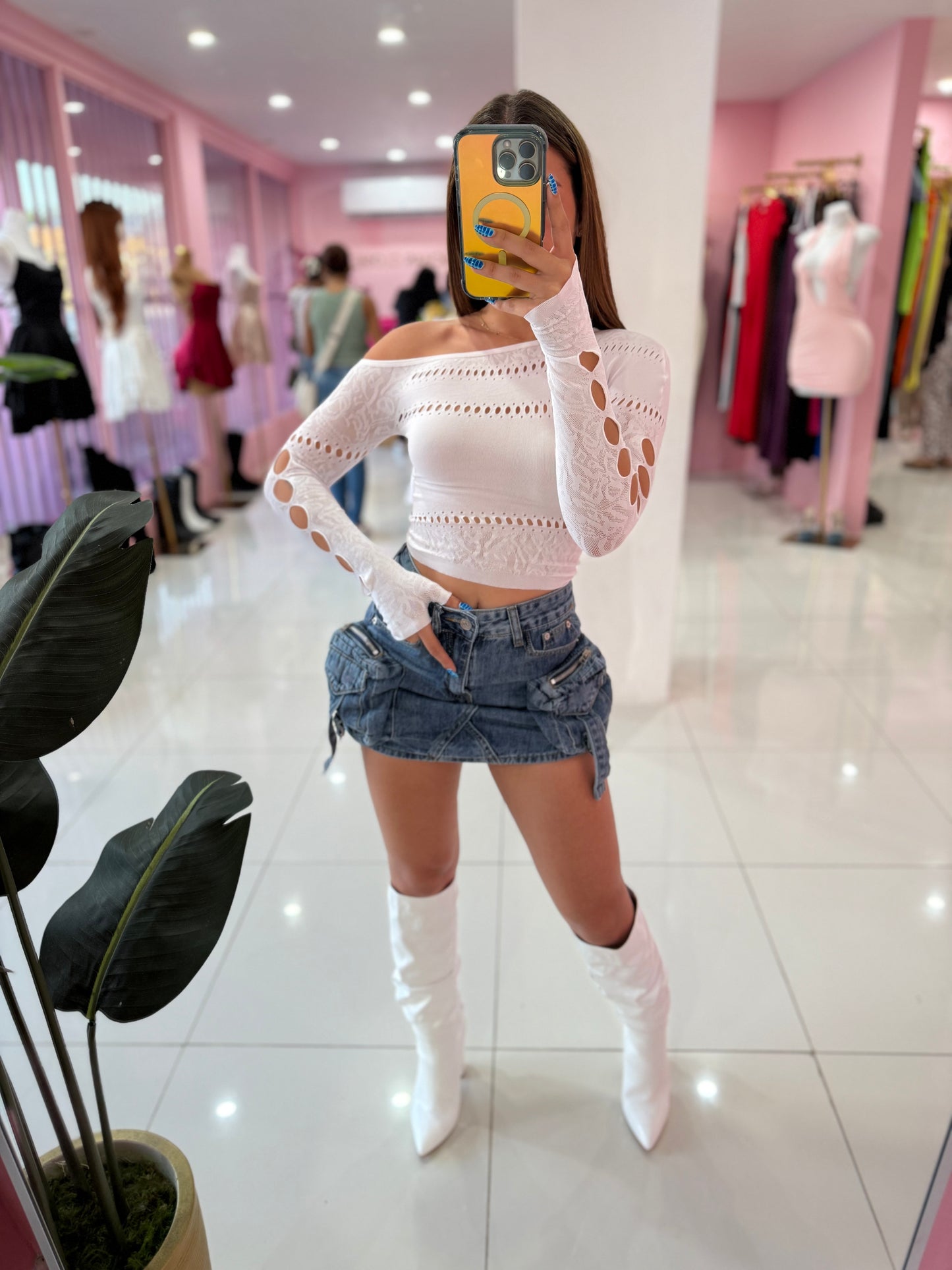 Cargo Denim Skort