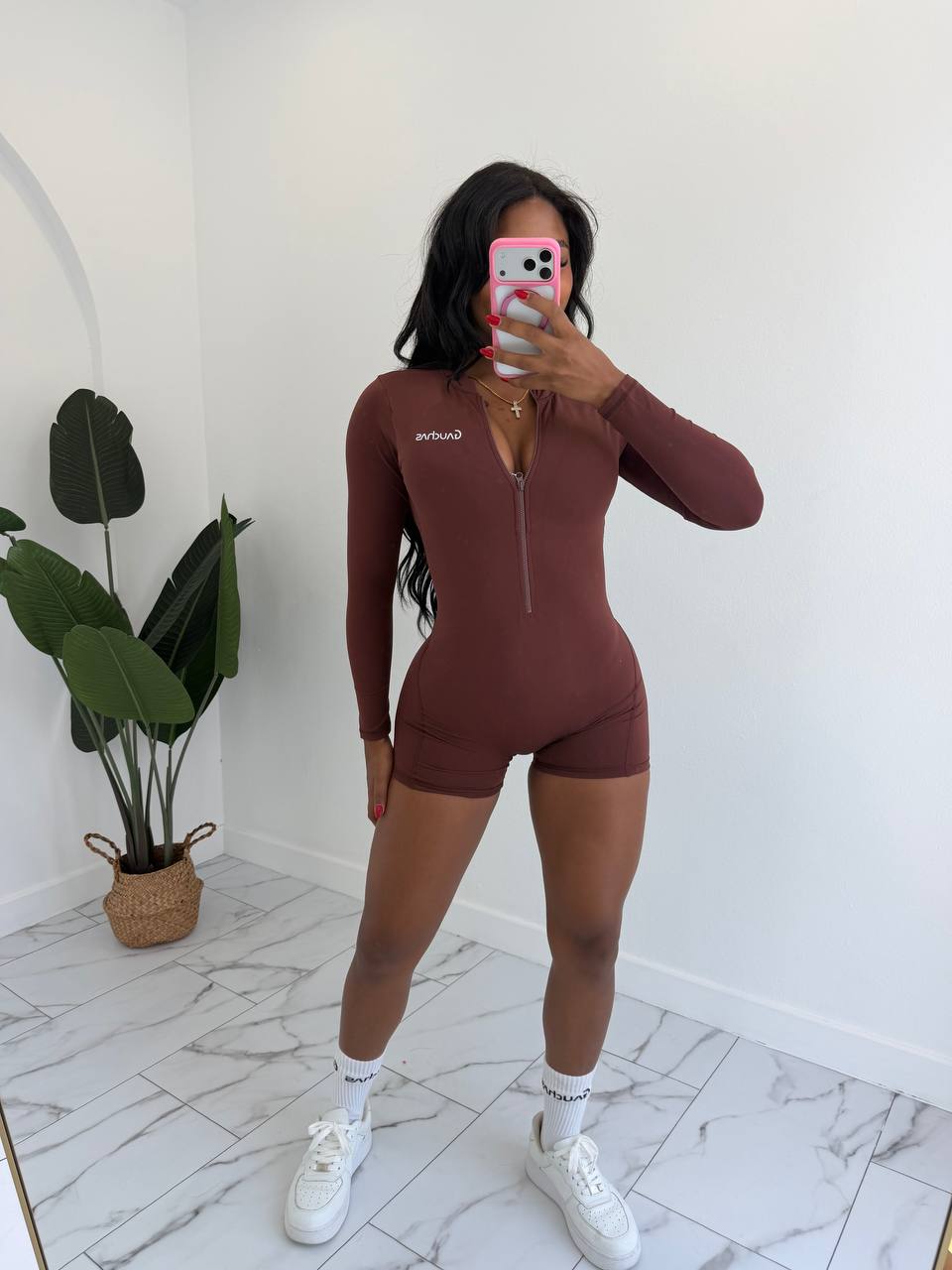Romper Espalda Descubierta (Zipper) Manga Larga sport