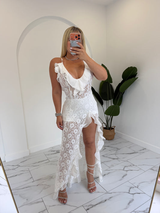 Encaje White Dress