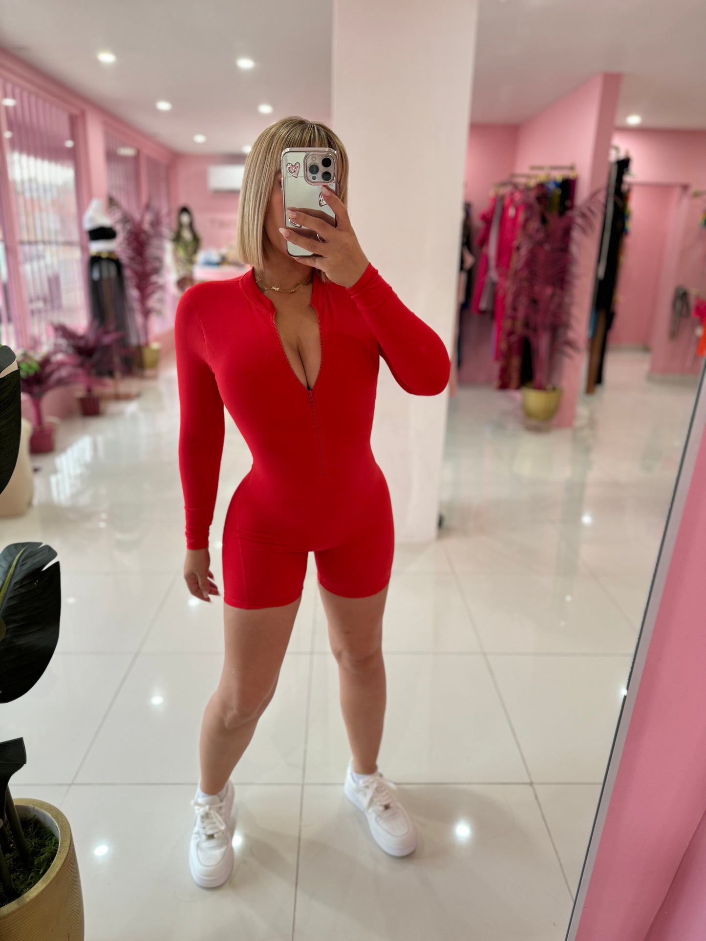 Romper Espalda Descubierta (Zipper) Manga Larga sport