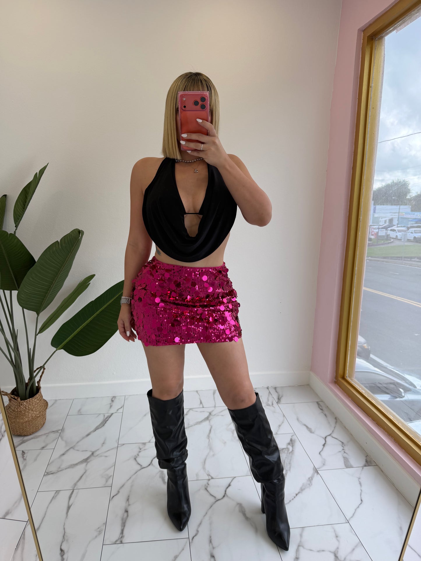 Viral Sequins Skirt