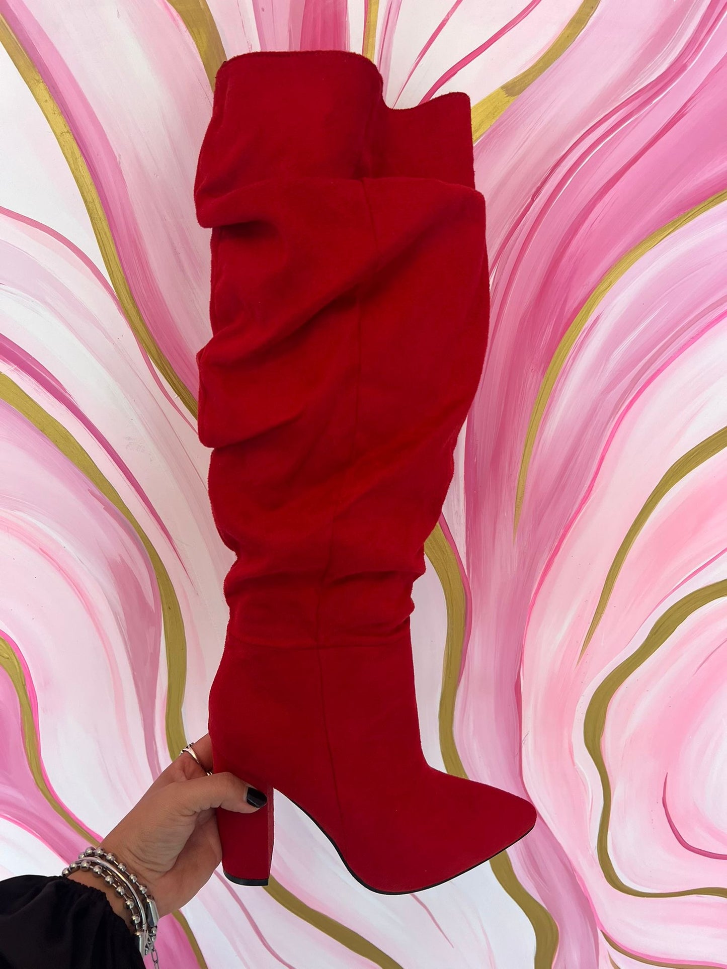 Fruncidas Velvet botas