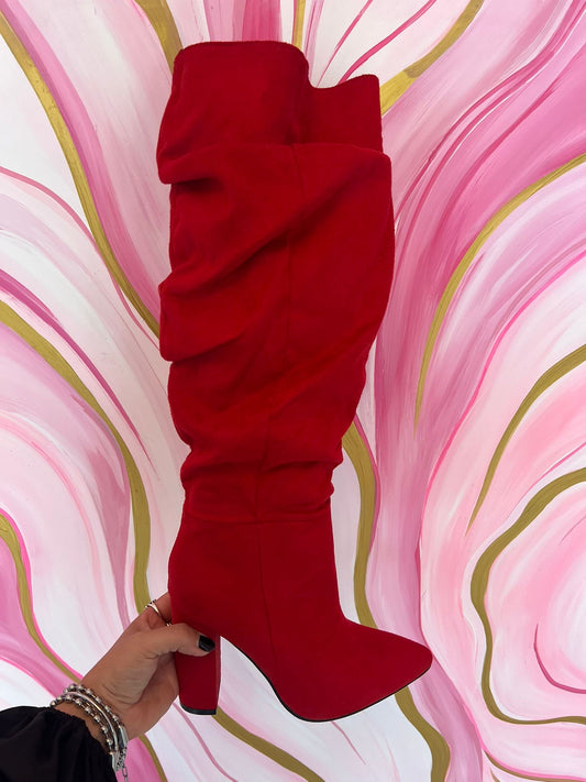 Fruncidas Velvet botas