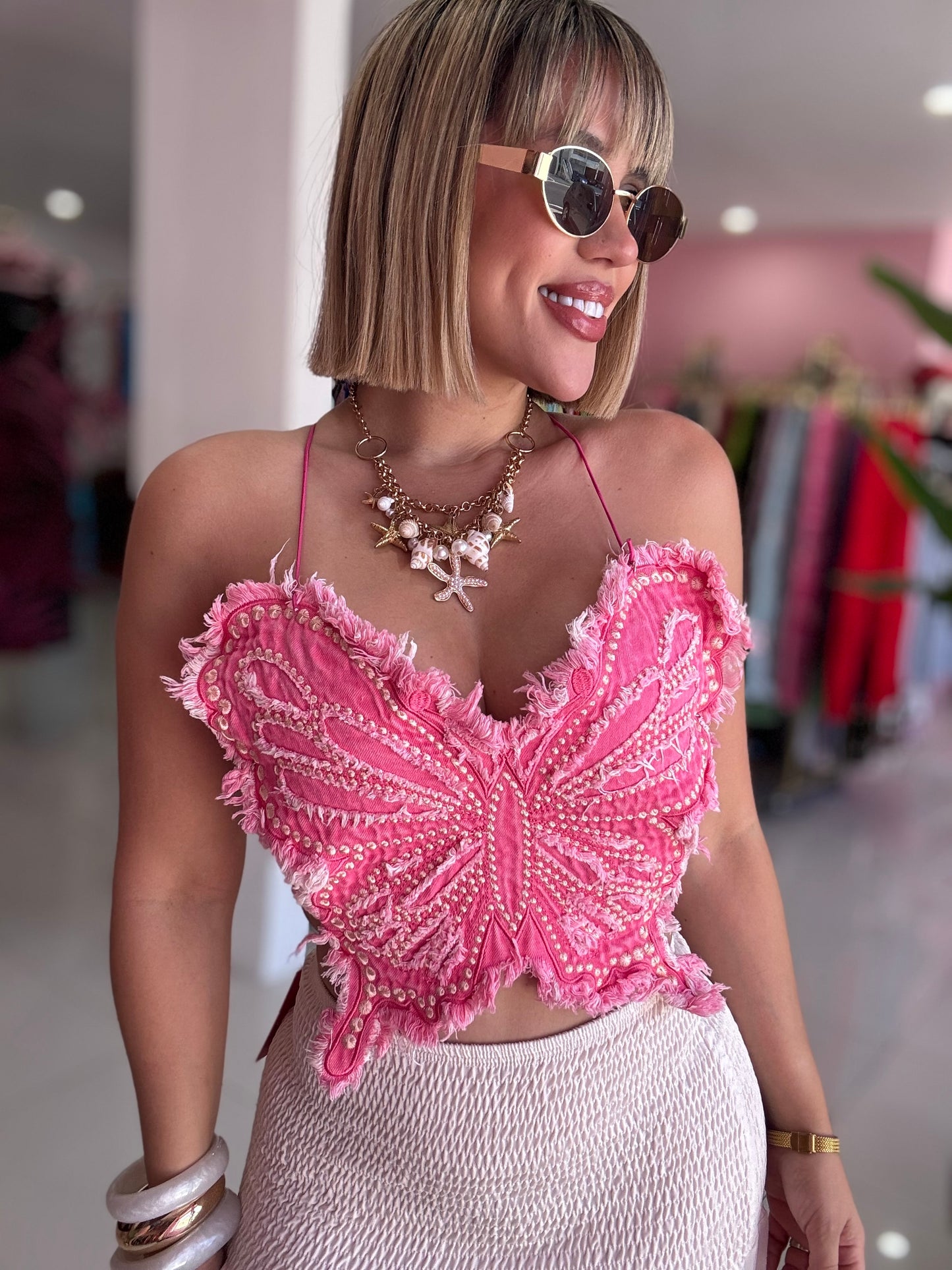 Mariposa Pink Top