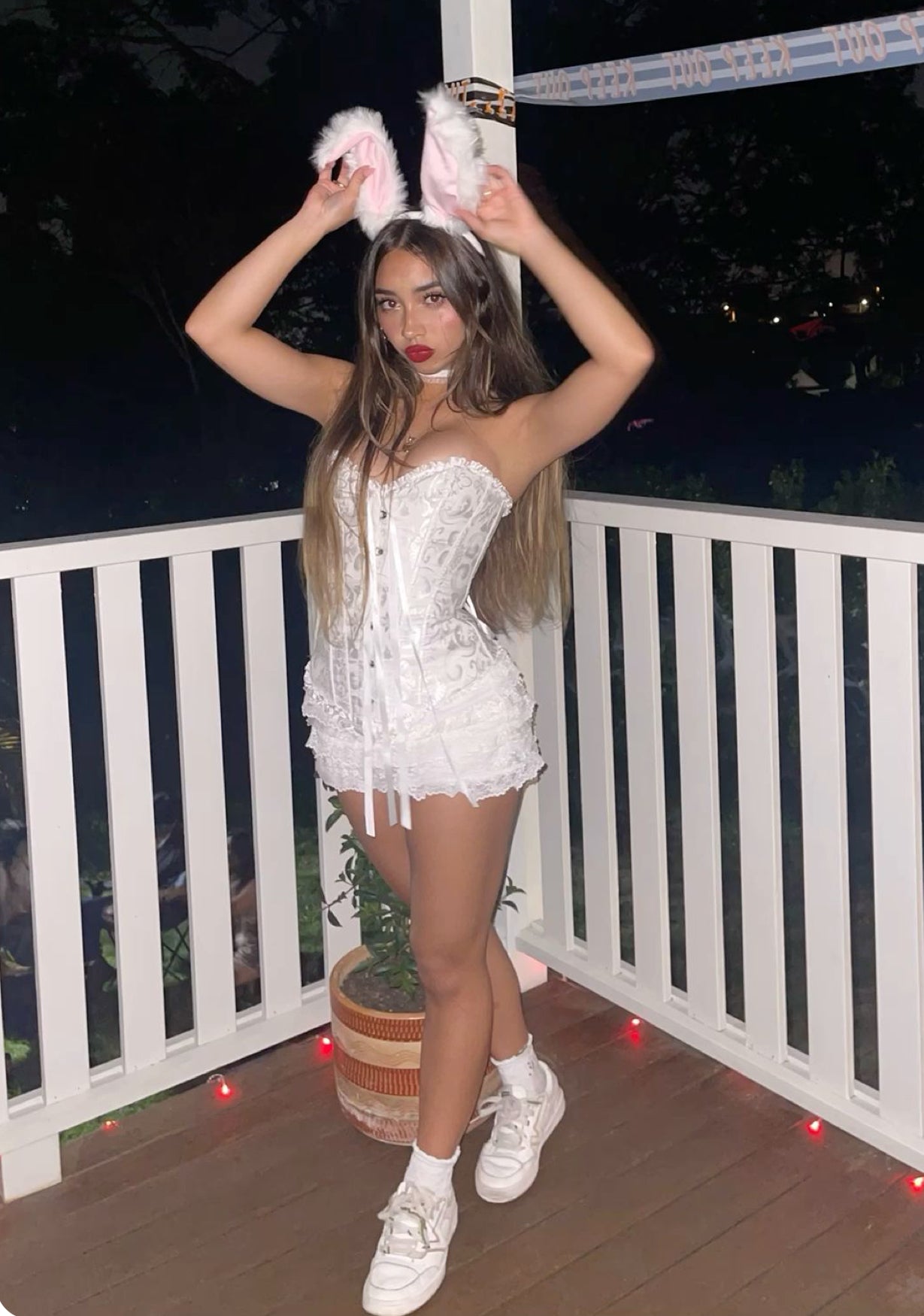 Fluffy bunny orejitas disfraz