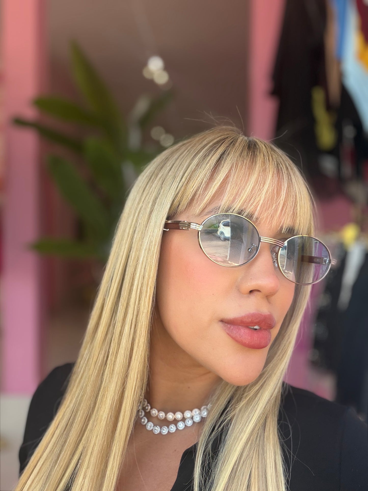 Gafas ovaladas madera