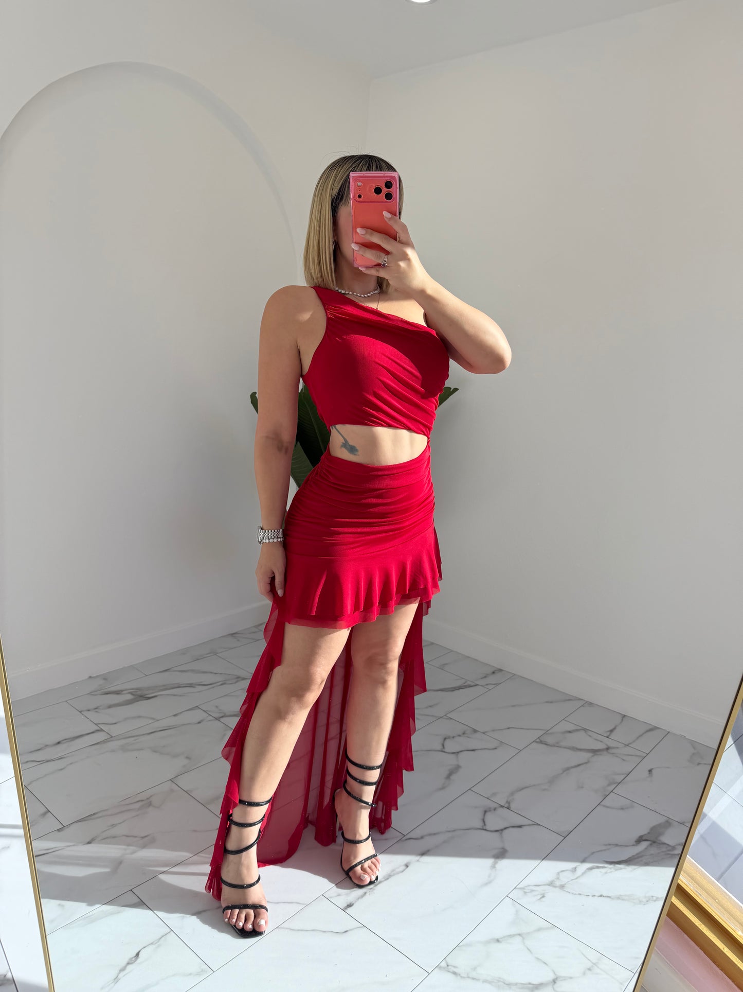 Irregular Mesh Dress