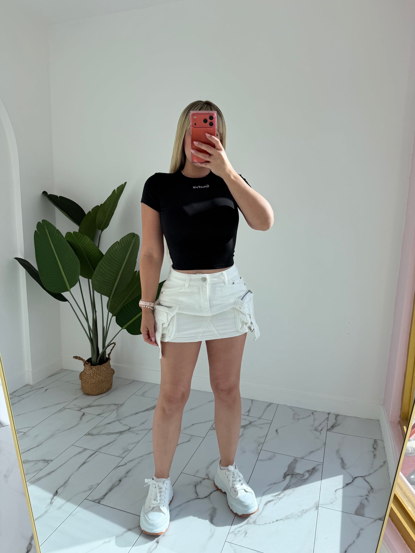 Cargo Denim Skort