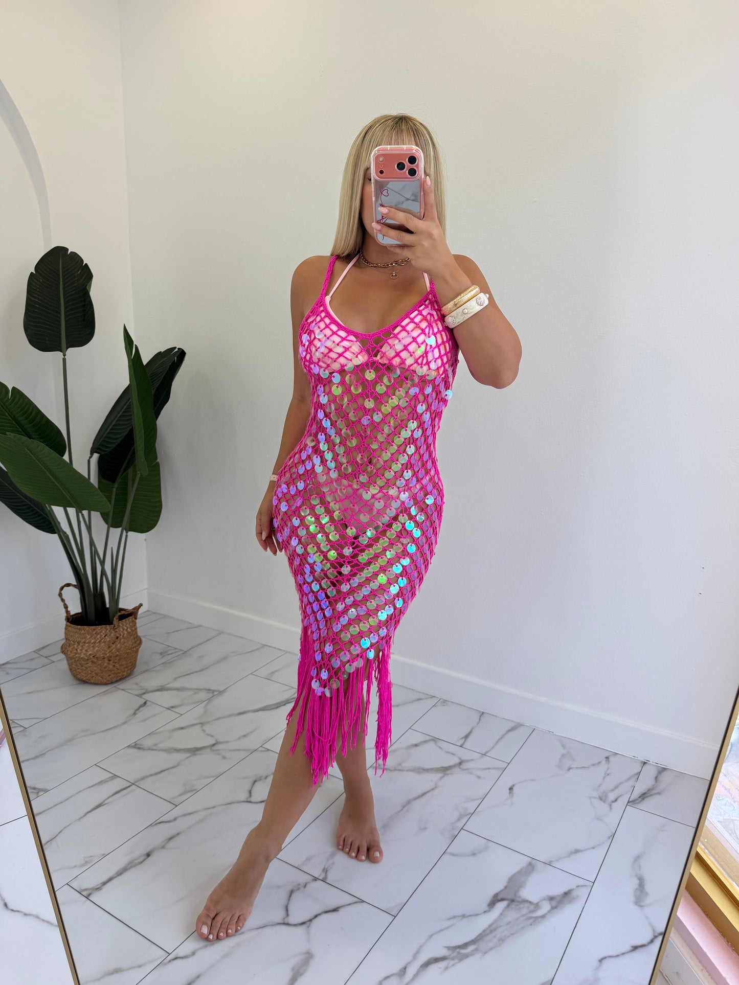 Mermaid crochet lentejuelas