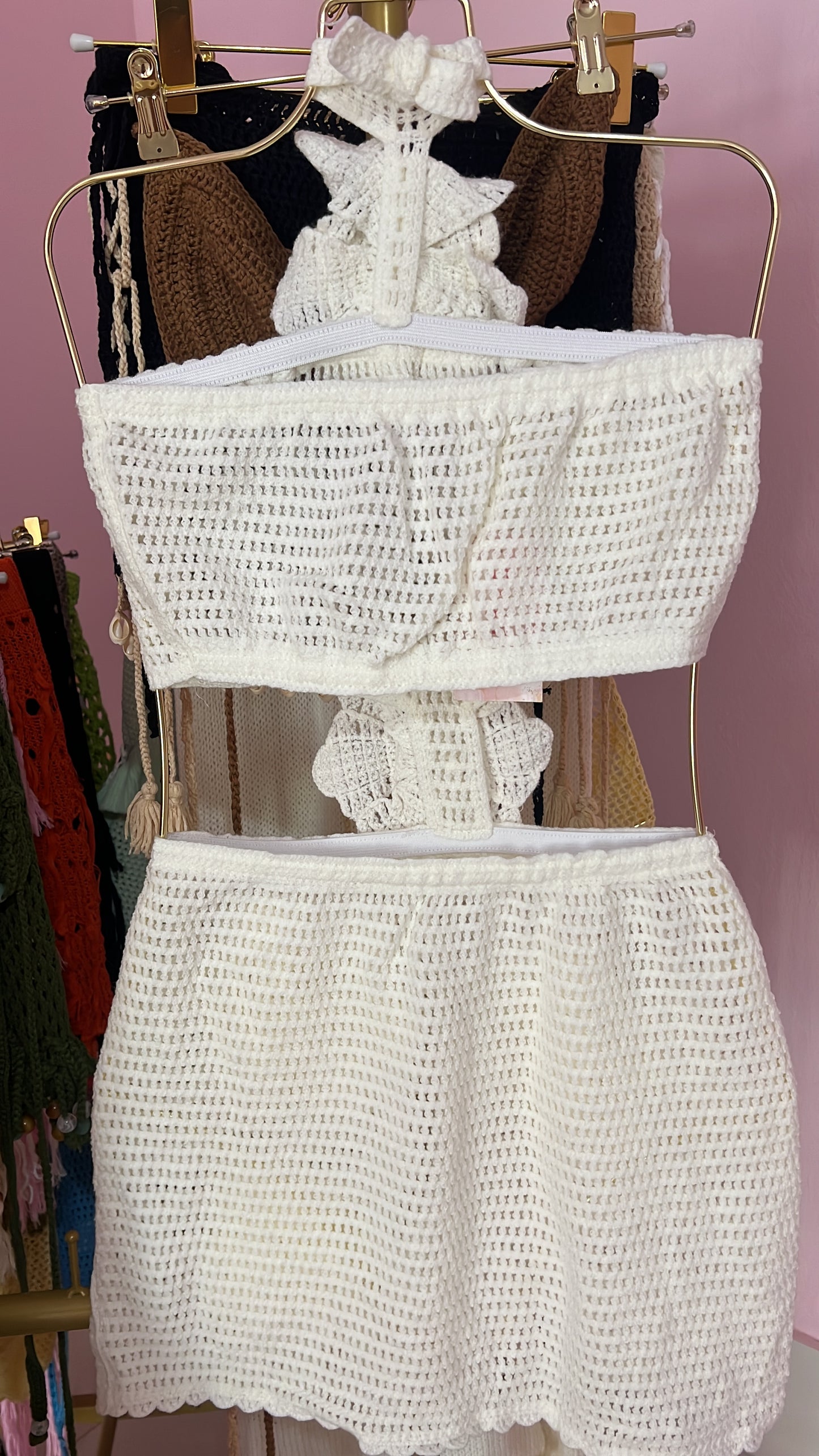 Flower knitted dress