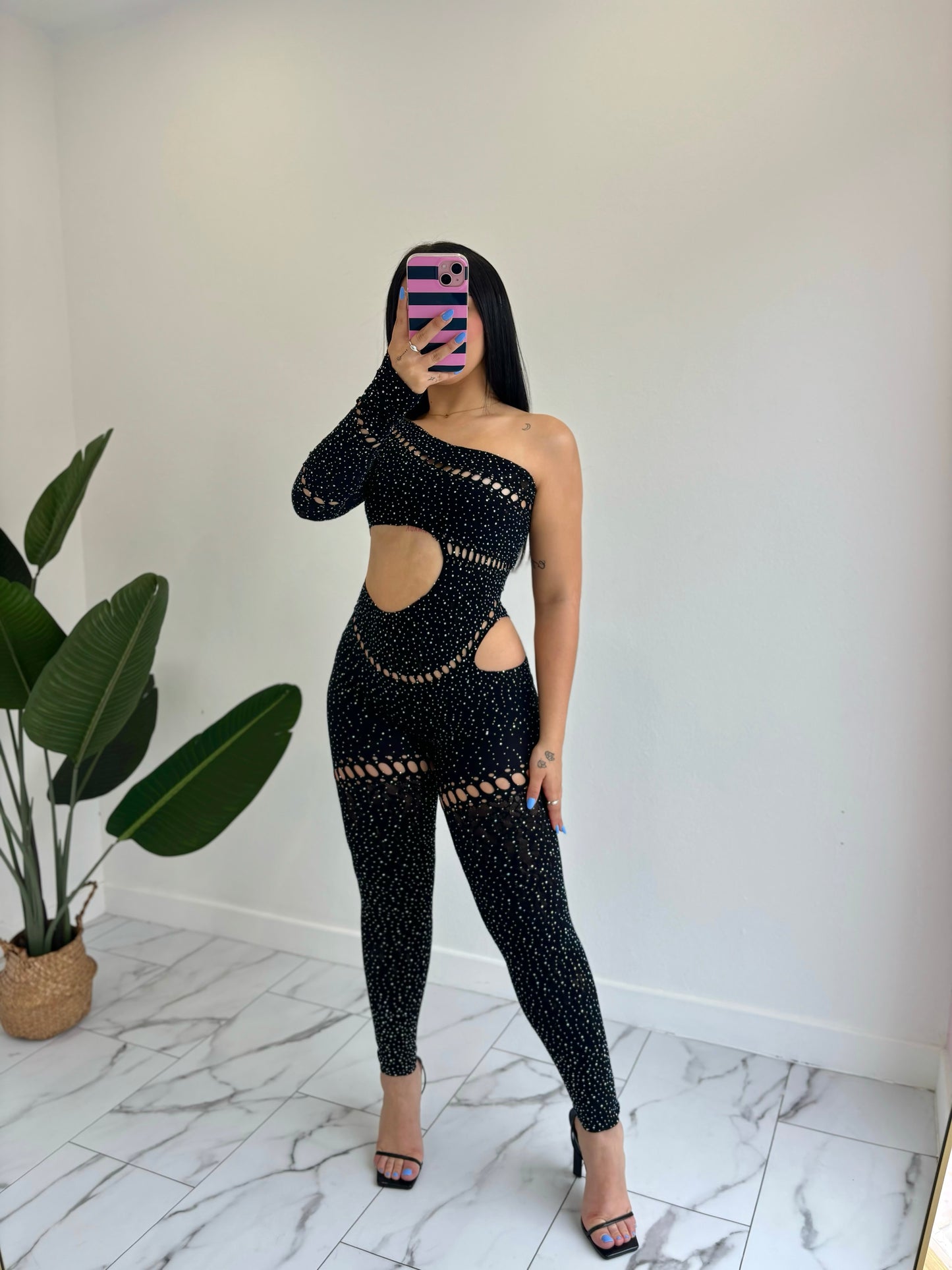 OS Sexy Rhinestone Jumpsuit