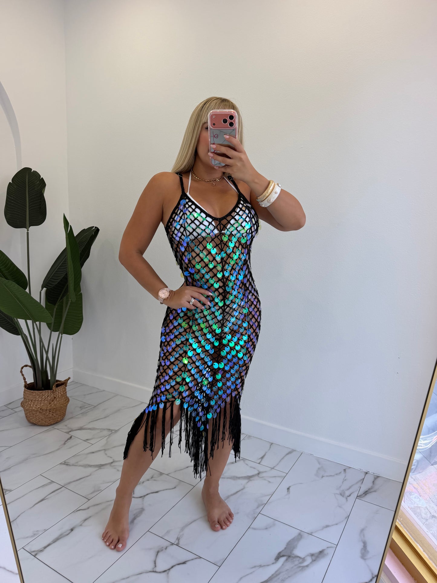 Mermaid crochet lentejuelas