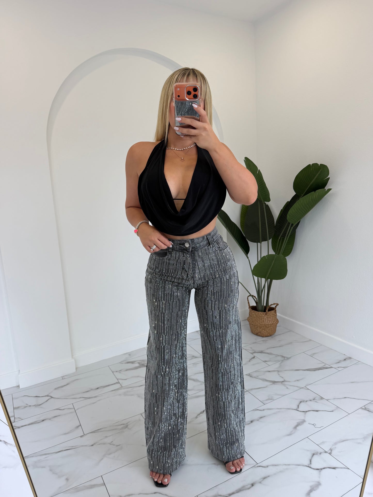 Rhinestone diva denim