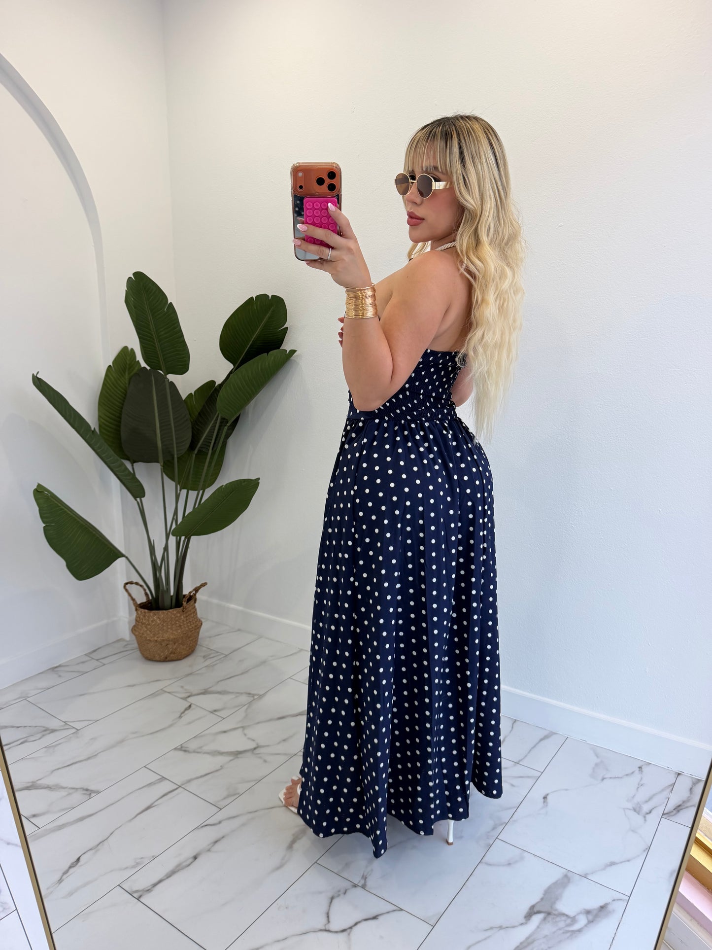 Maxi dot dress