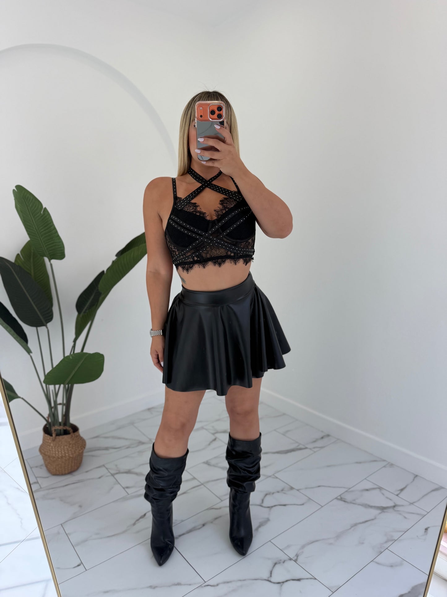 Campana Leather Skirt