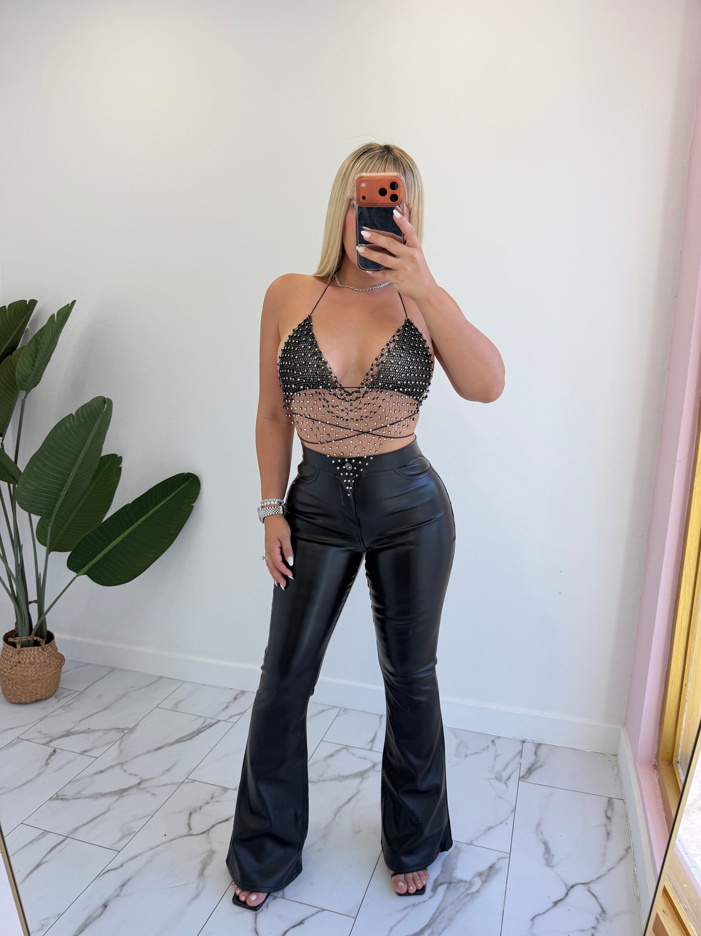 Leather Vibrant Palazzo