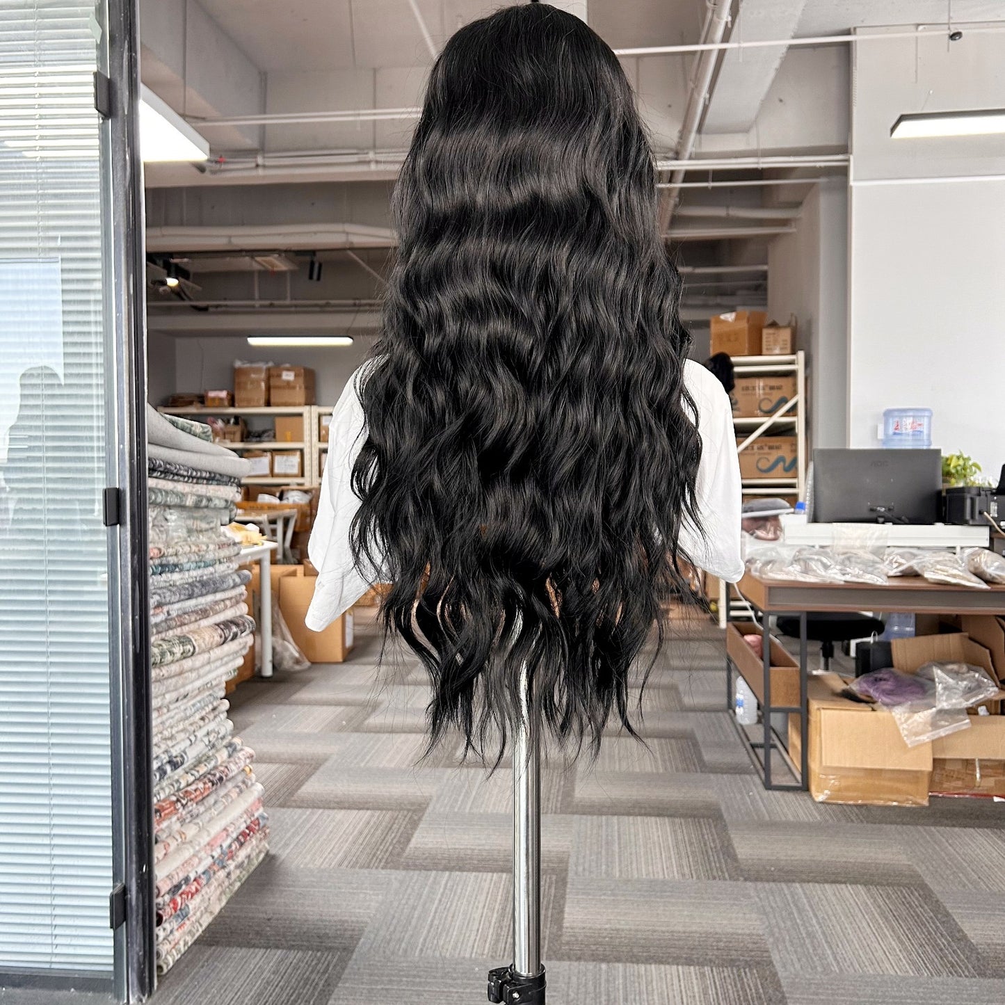 Lace front flequillo waves