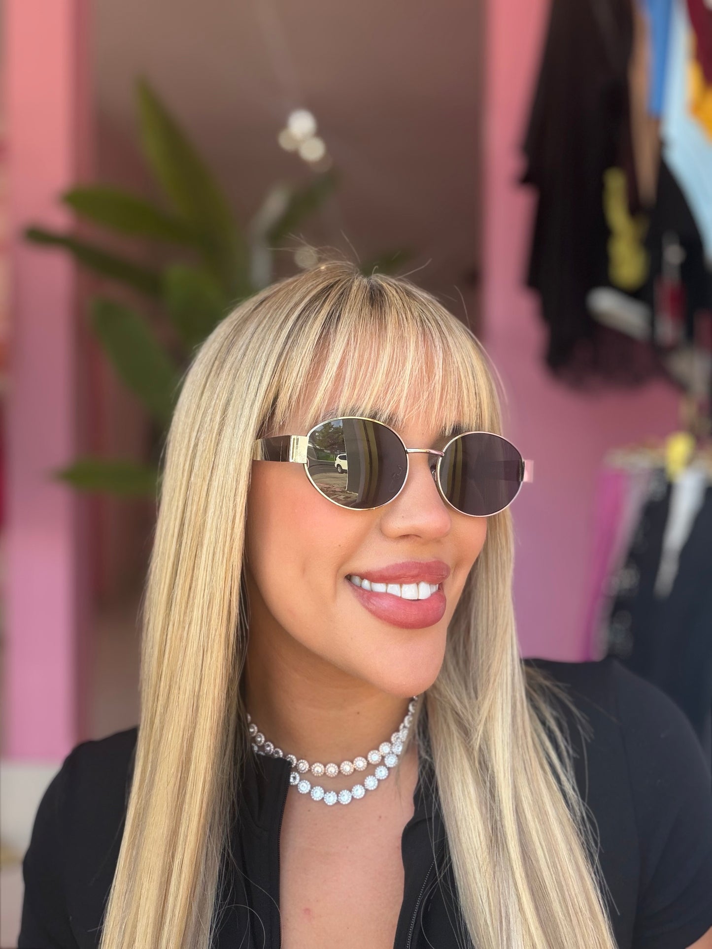 Gafas black ovaladas silver