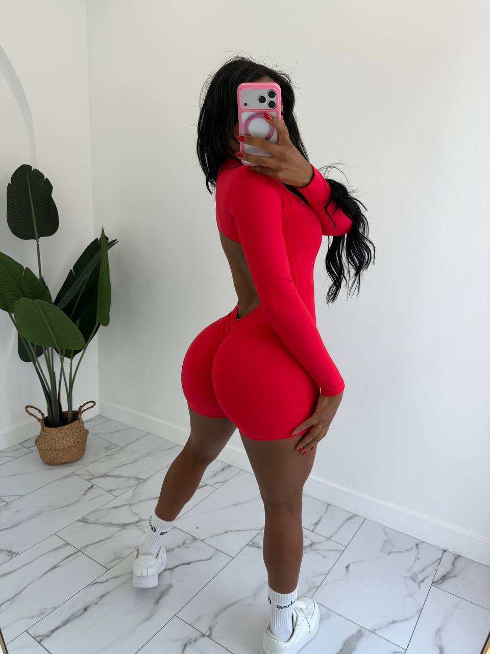 Romper Espalda Descubierta (Zipper) Manga Larga sport