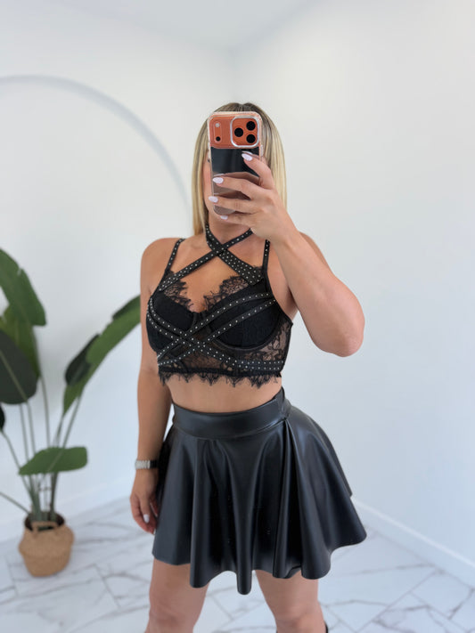 Campana Leather Skirt