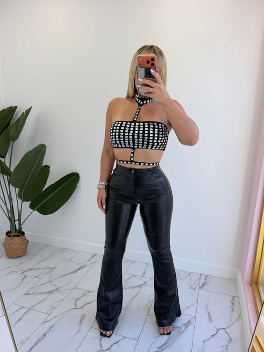 Bad Btch Rhinestone Top