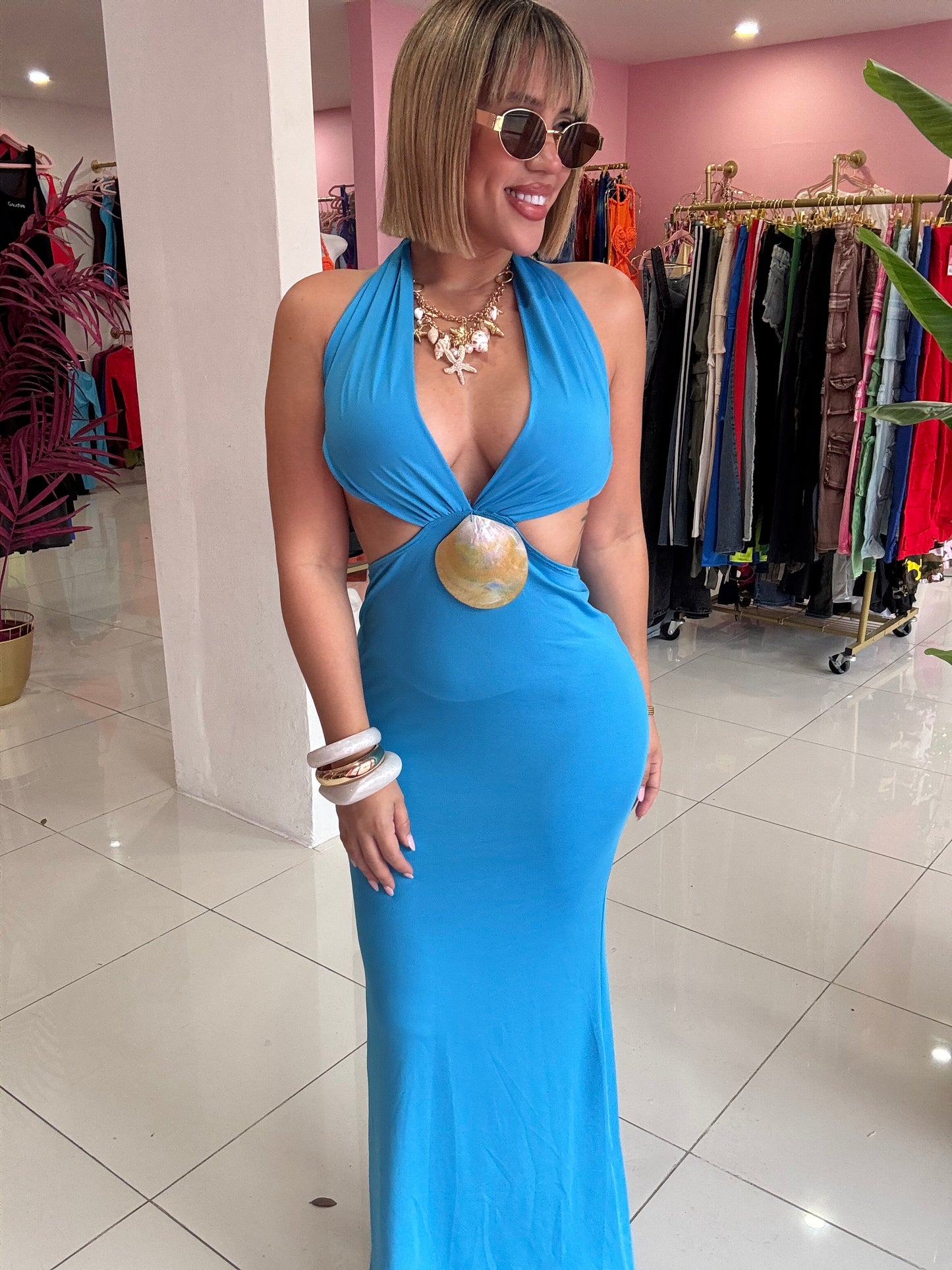 Shell long dress
