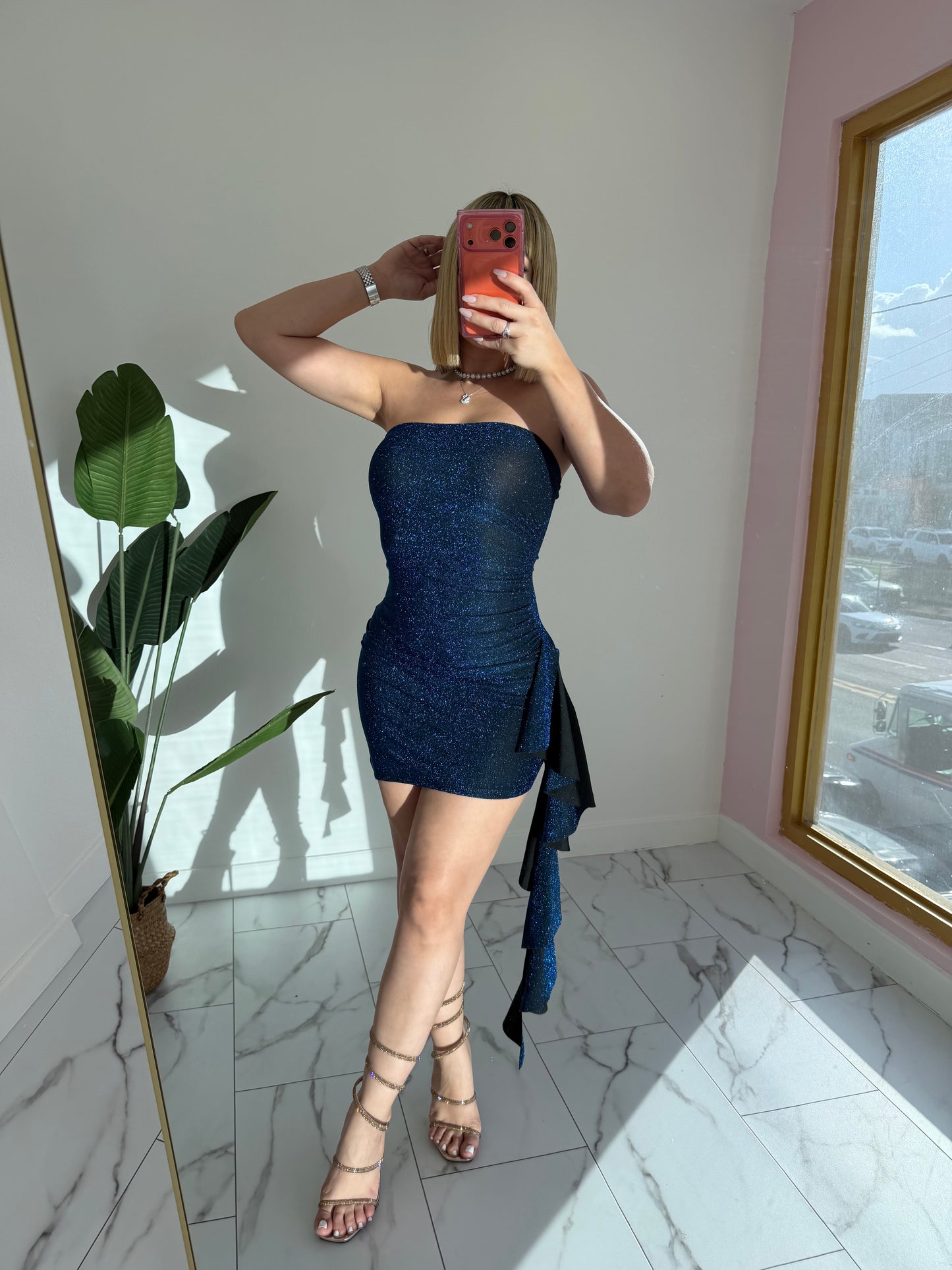 Glitter blue dress