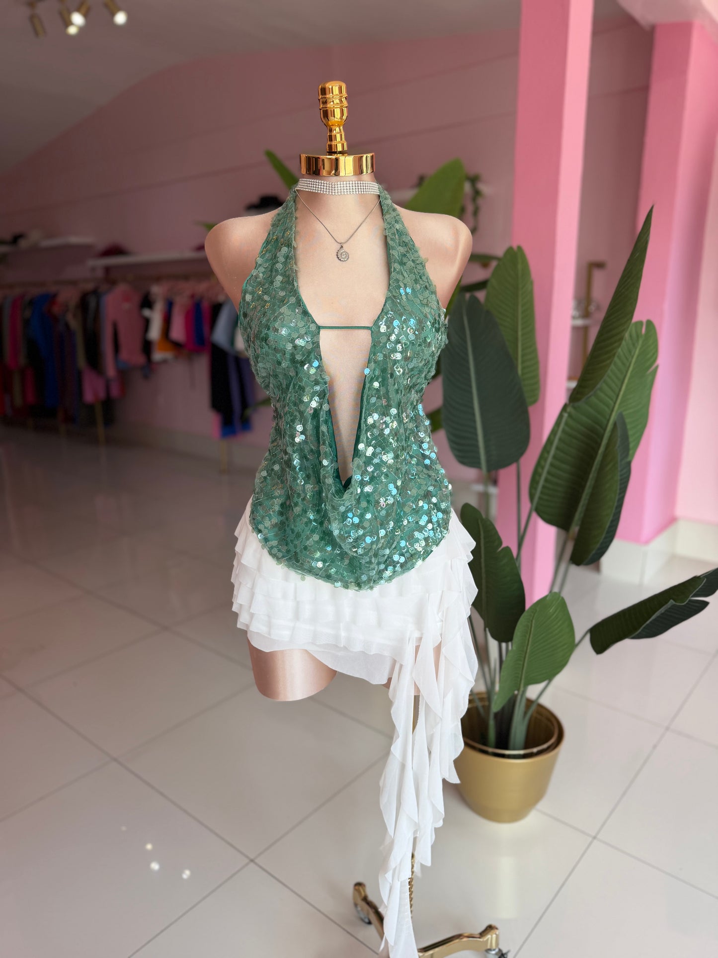 Sequins Colors halter top
