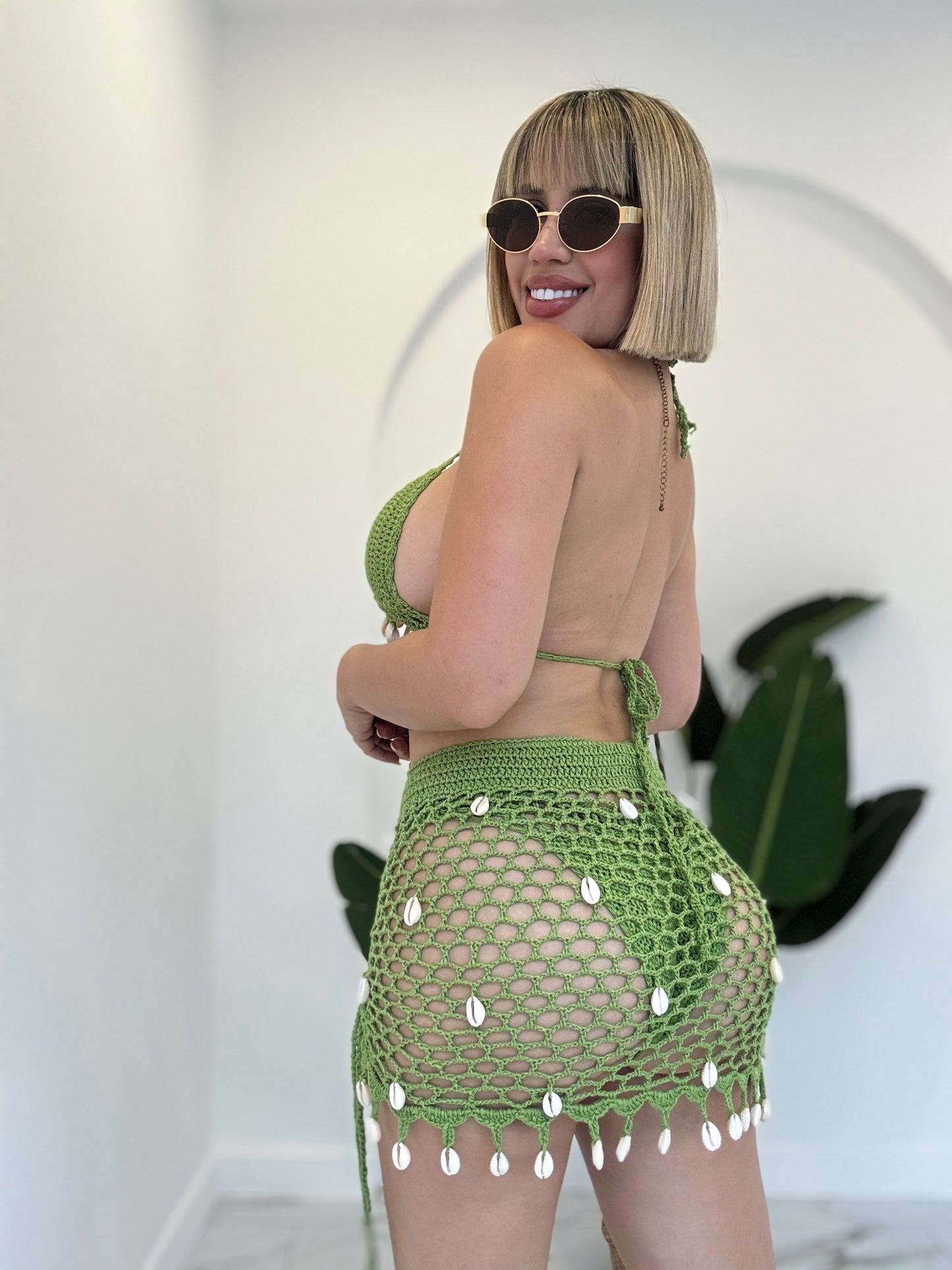 Crochet green 3pcs set