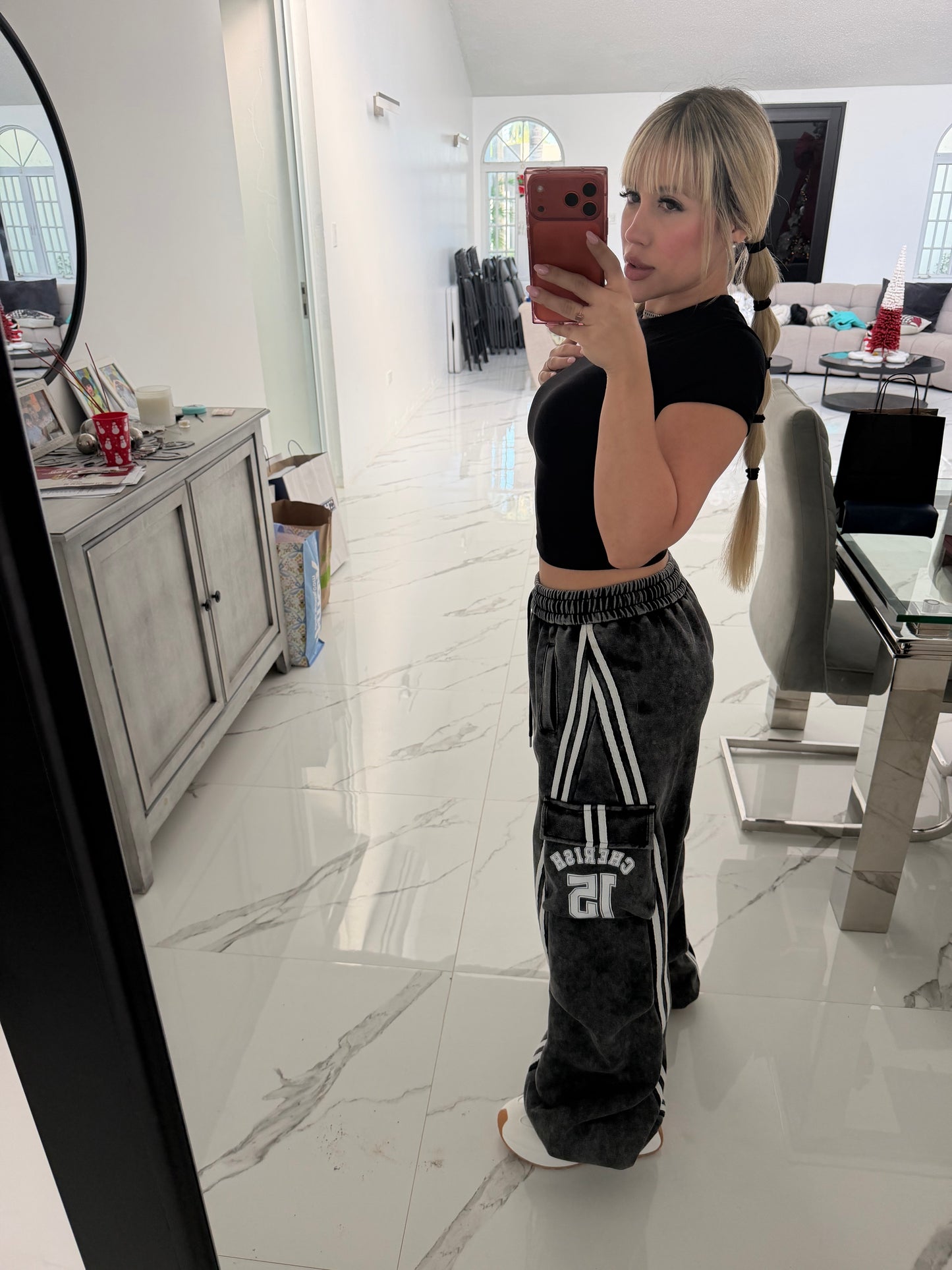 Washed jogger cargo
