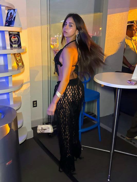 Crochet Flecos Pant set