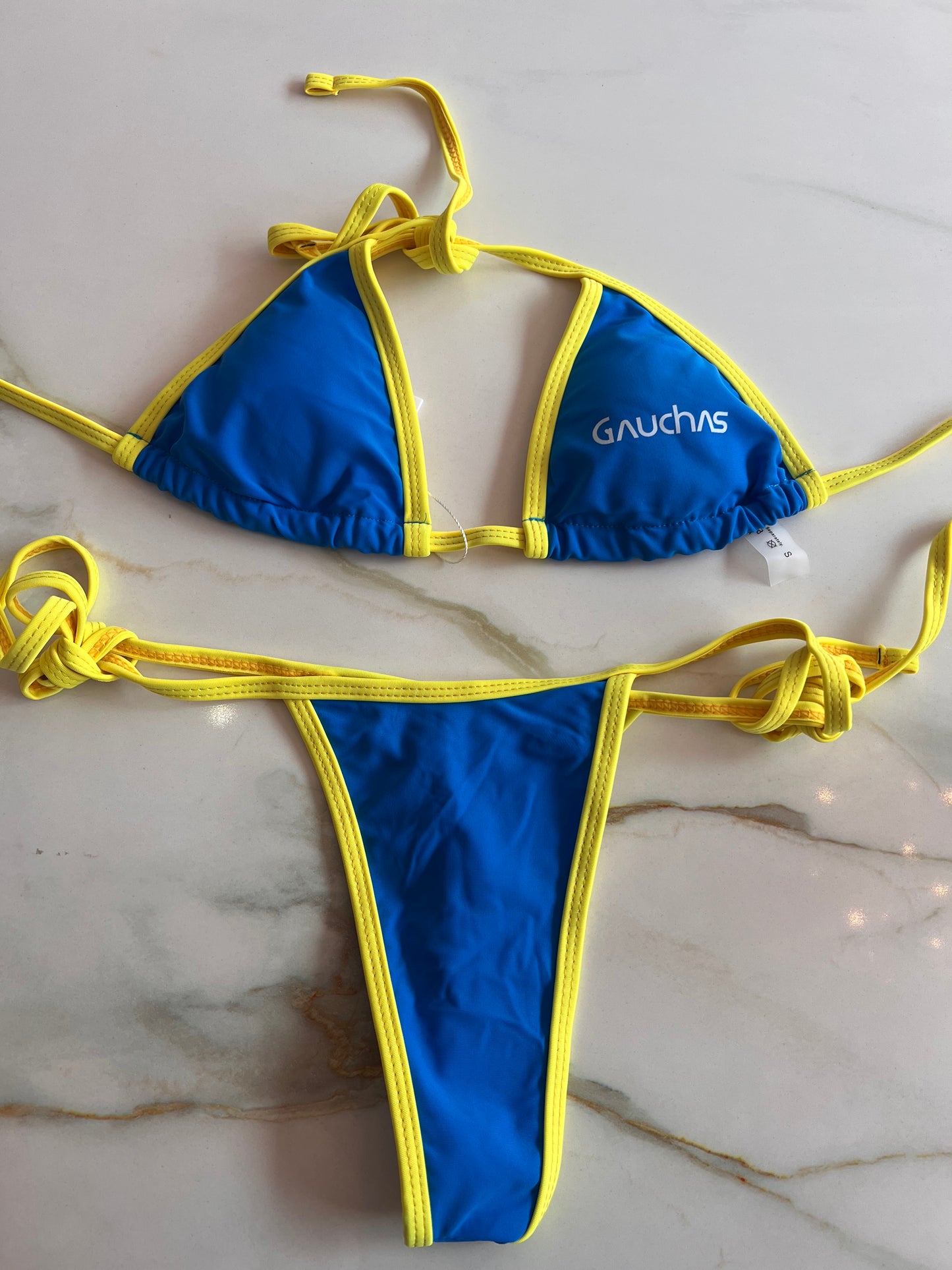 Gauchas blue bikini set
