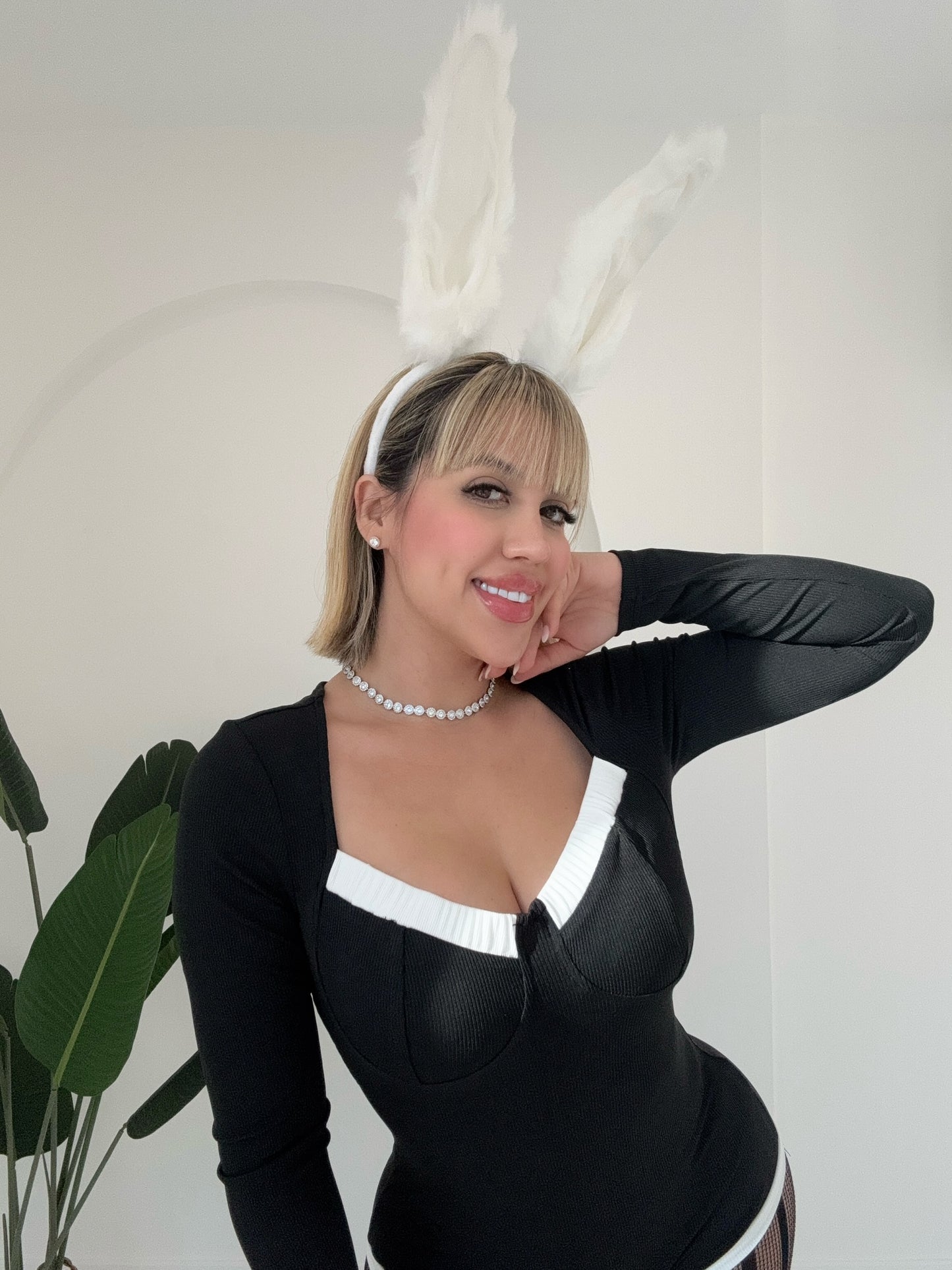 Fluffy bunny orejitas disfraz