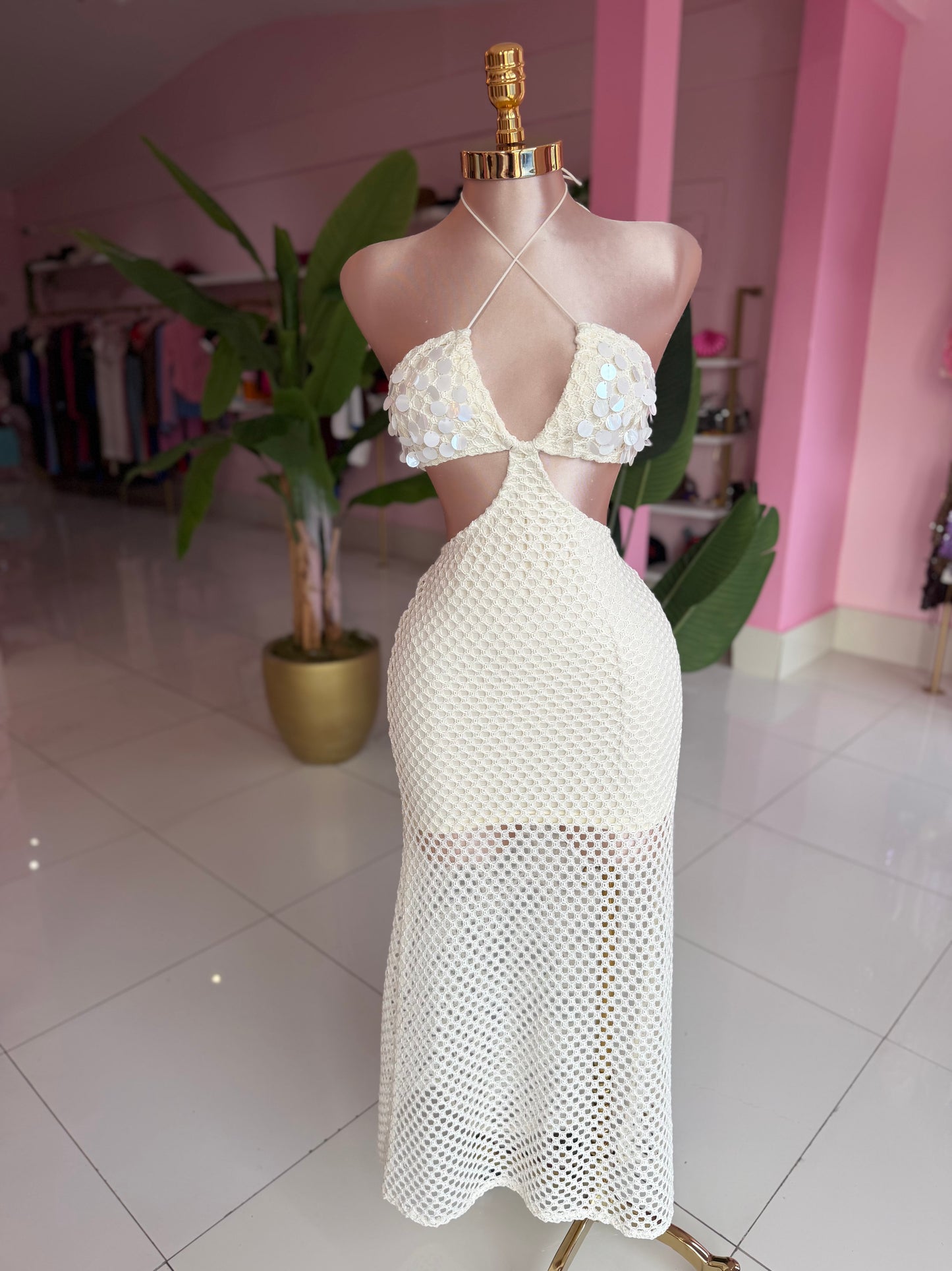 Resort Crochet Maxi Dress