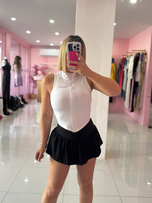 PETITE Micro Black Skort (medium)